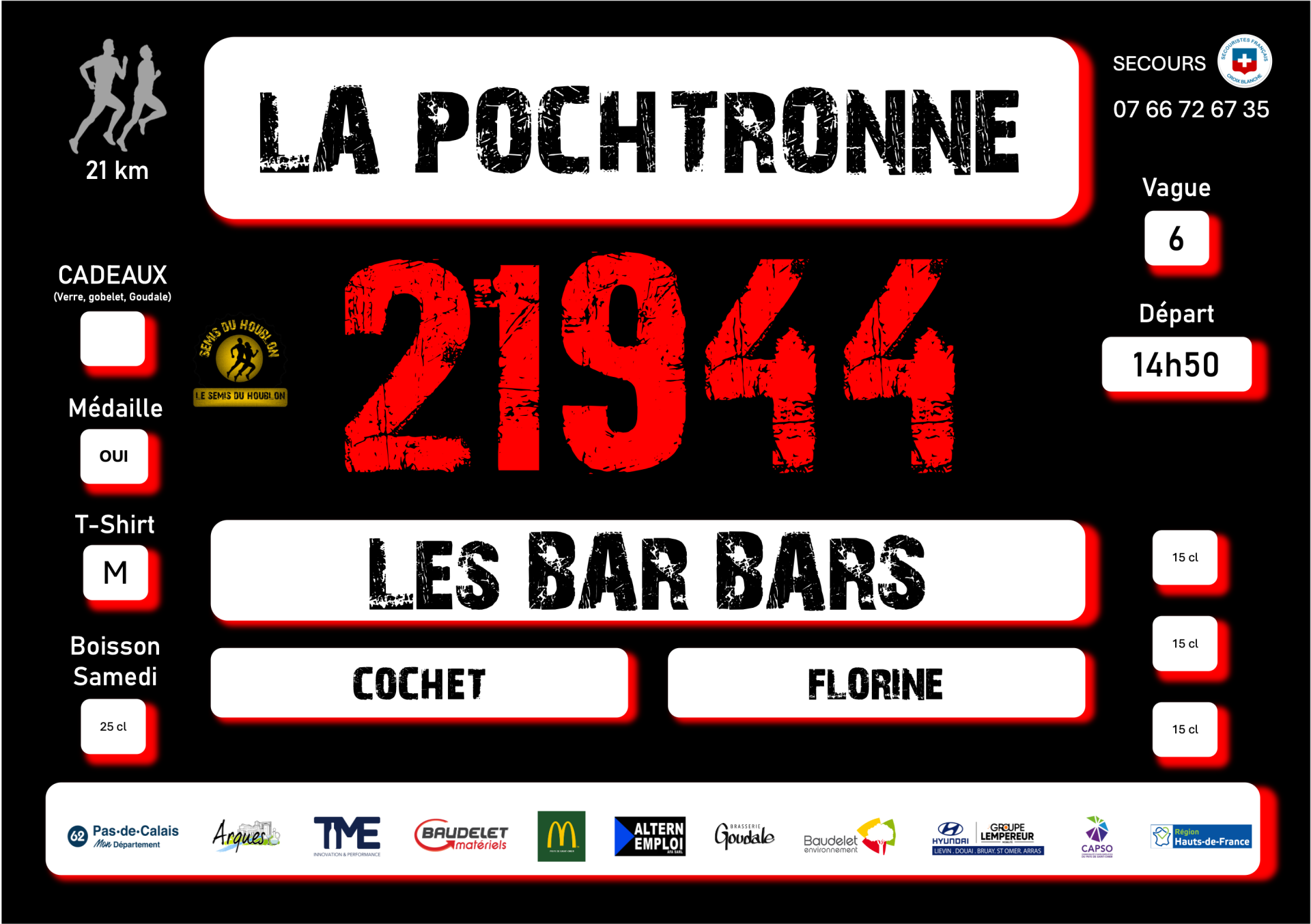 Dossard 21 km