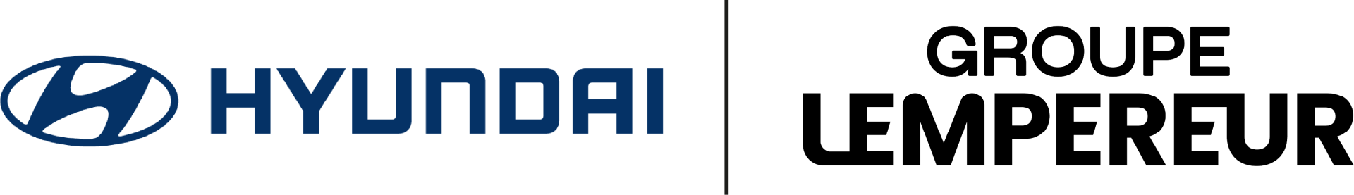 Logo hyundai x groupe lempereur noir